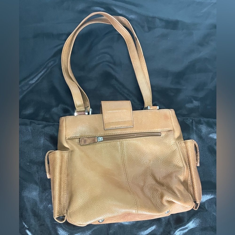Fossil Leather Shoulder Bag Tan Genuine Real Leather Bag - Picture 3 of 10